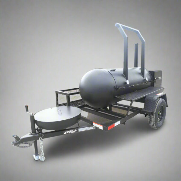 250 Gal Smoker Single Door with Counter Weight and Charkettle