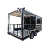 8.5' x 14' Black Concession BBQ Food Event Catering Trailer