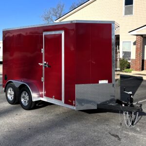 Pre-Owned Enclosed Cargo Trailer 2025 6′ X 12′ Installed Recessed E-Track, D-Rings & Coin Flooring #2770
