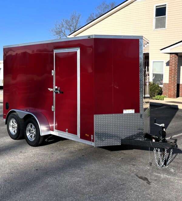 Pre-Owned Enclosed Cargo Trailer 2025 6′ X 12′ Installed Recessed E-Track, D-Rings & Coin Flooring #2770