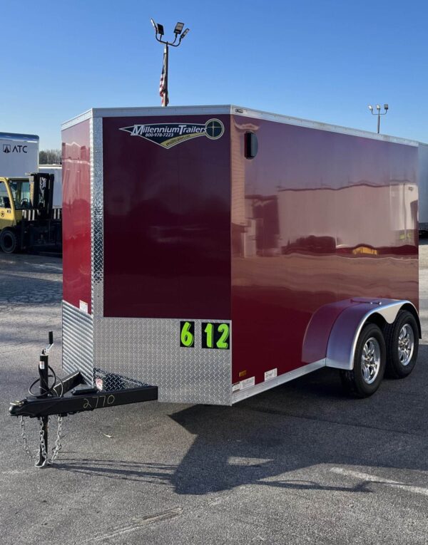 Pre-Owned Enclosed Cargo Trailer 2025 6′ X 12′ Installed Recessed E-Track, D-Rings & Coin Flooring #2770 - Image 4