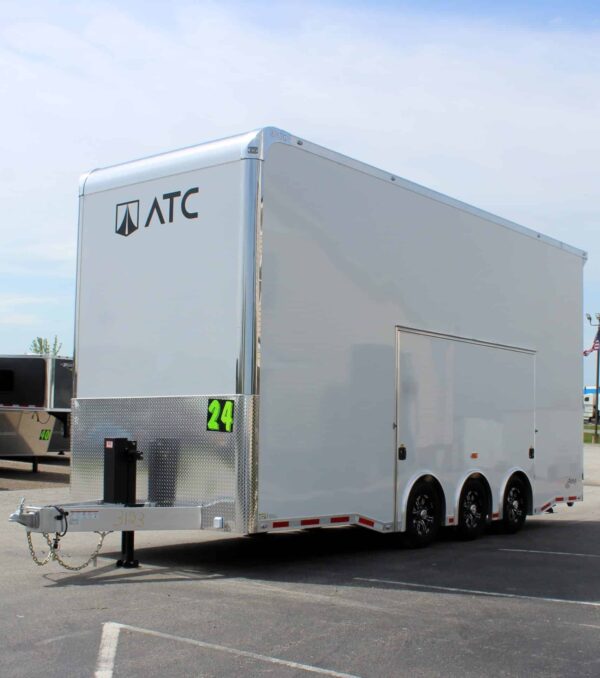 Enclosed ATC Car Trailer 2025 24′ Aluminum Stacker ROM 800 #4409 - Image 7