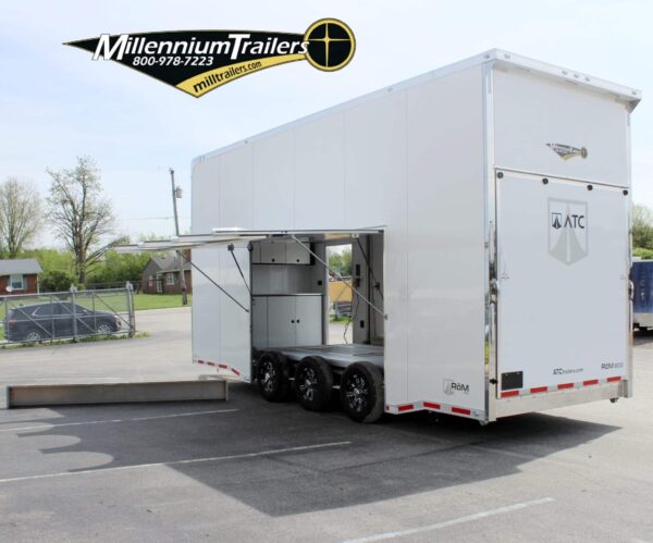 Enclosed ATC Car Trailer 2025 24′ Aluminum Stacker ROM 800 #4409 - Image 2