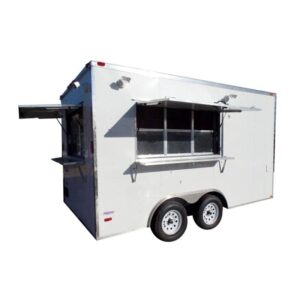 8.5' x 14' White Concession Food Trailer Event Catering