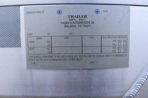 2003 Bloomer 8414LQ 4 Horse Trailer with 14′ Short Wall - Image 36