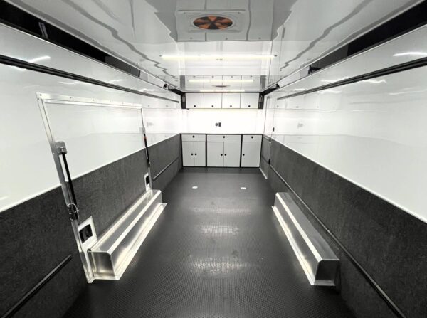 Enclosed ATC Car Trailer Loaded 2025 28′ Aluminum ROM 550 LifeTrac & Large Escape Door #4657 - Image 3