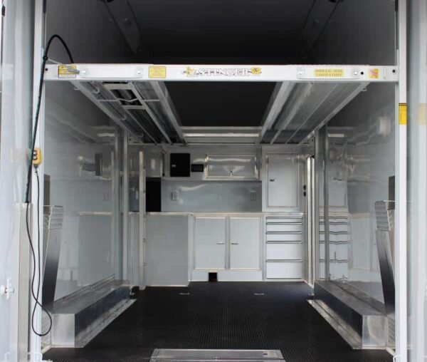 Aluminum Stacker Trailer 2024 28′ Haulmark Edge 16′ Lift Loaded Out! #5093 - Image 4