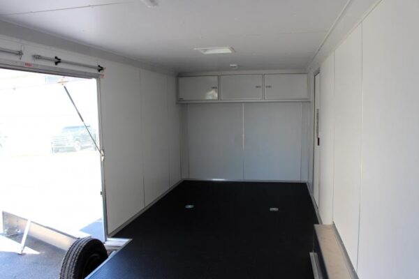 Enclosed Car Trailer Aluminum Frame 2024 24′ w/Large Escape Door & Removable Wheelbox #5961 - Image 3
