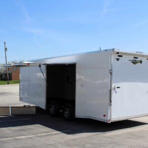 Enclosed Car Trailer Aluminum Frame 2024 24′ w/Large Escape Door & Removable Wheelbox #5961