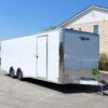 Enclosed Car Trailer Aluminum Frame 2024 24′ w/Large Escape Door & Removable Wheelbox #5961 - Image 5