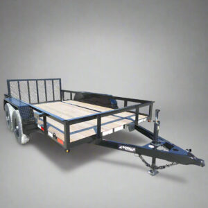 6'4" x 12 Double Axle Utility Trailer Powder Coated Dovetail (2) 3500lb Axles