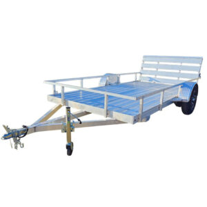 6.4'x12' Aluminum Utility Trailer With Gate Aluminum Wheels 3500 lb Axle