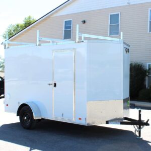 Enclosed Cargo Trailers For Sale 2025 6′ X 12′ Double Rear Doors V-Nose #8960