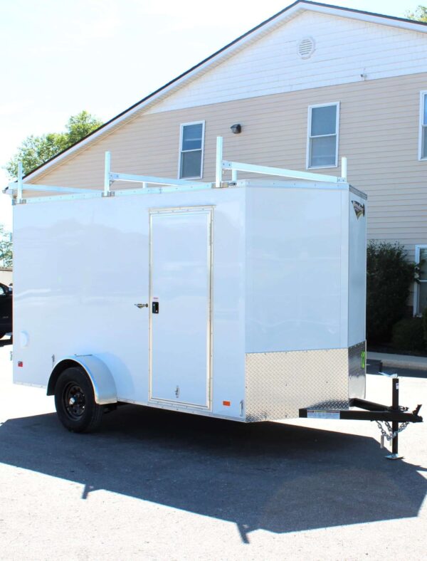 Enclosed Cargo Trailers For Sale 2025 6′ X 12′ Double Rear Doors V-Nose #8960