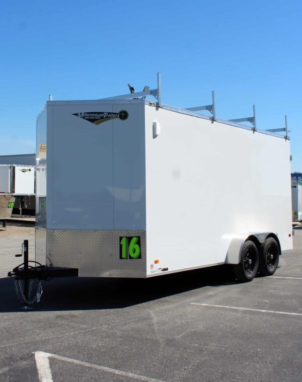 Enclosed Cargo Trailer 2025 7′ X 16′ w/Ladder Racks & 7′ Interior #6927
