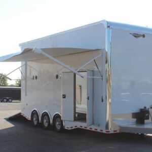Enclosed Aluminum Stacker Trailer 2024 24′ Haulmark Edge 13′ Lift Fully Loaded #5092