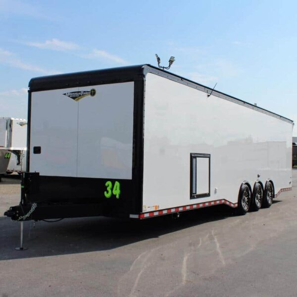 Enclosed Car Trailer Full Bathroom 2025 34′ w/Electric Awning #1531 - Image 8
