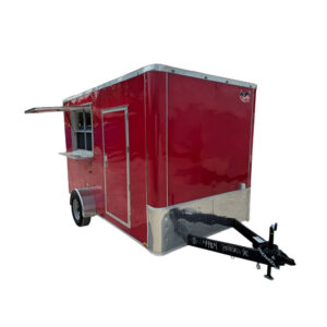 7' X 12' Flat Front Concession Trailer Food Event Catering