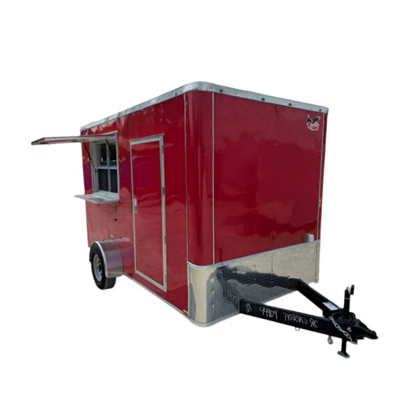 7' X 12' Flat Front Concession Trailer Food Event Catering