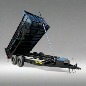 7x14 Telescopic Dump Trailer with 3ft Sides (2) 7K Axles