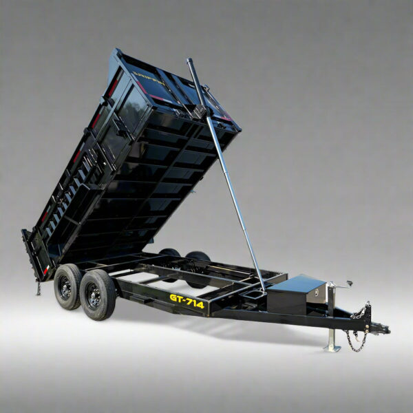 7x14 Telescopic Dump Trailer with 3ft Sides (2) 7K Axles