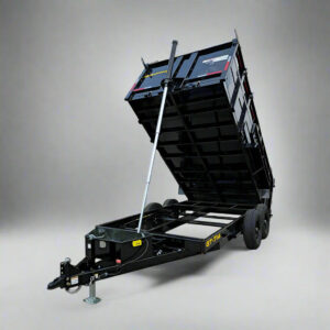 7x14 Telescopic Dump Trailer with 4ft Sides (2) 7K Axles