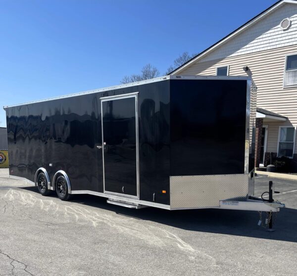 Enclosed Car Hauler 2025 26′ Aluminum Torsion Spread Axles, Alum Wheels, Finished Interior & More! #8572 - Image 2