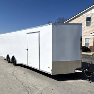 Enclosed Car Hauler 2025 26′ Blaze Cabinets, Flooring, Alum Wheels, Spread Torsion Axles & More! #8634