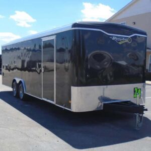 Enclosed Car Trailer 2024 24′ Ramp Door & D-Rings #8709