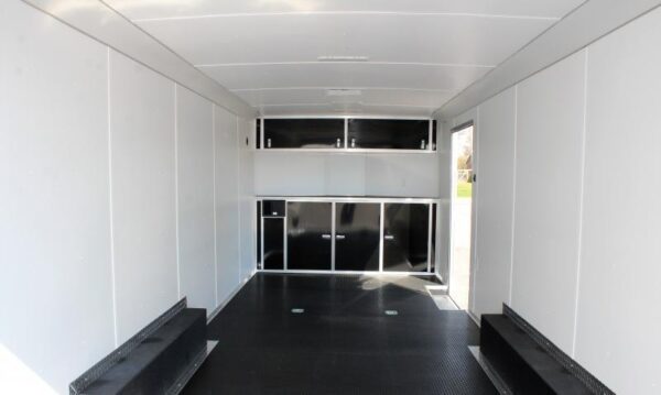 Enclosed Car Hauler 2024 24′ Heat Finished Interior w/Cabinets & Rear Wing #7494 - Image 3
