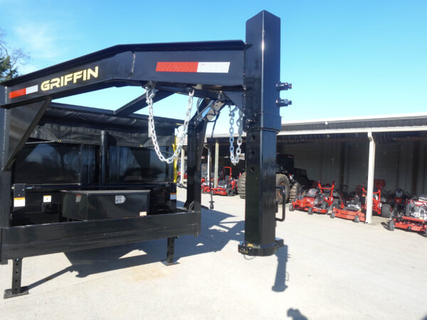 7x16 Gooseneck Telescopic I-Beam Dump Trailer 4ft Sides (2) 7K Axles - Image 6