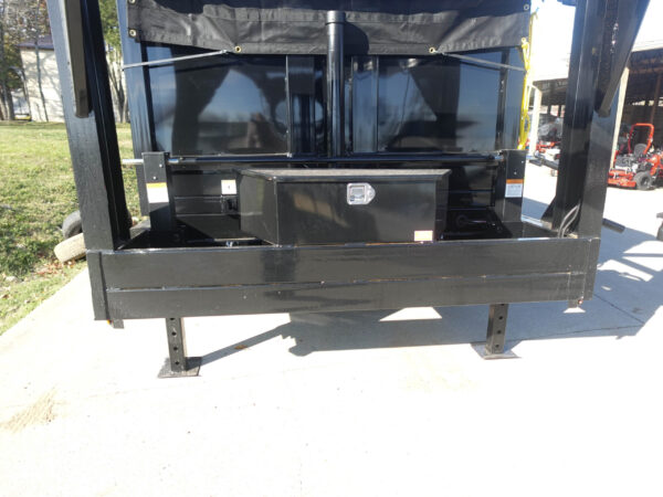 7x16 Gooseneck Telescopic I-Beam Dump Trailer 4ft Sides (2) 7K Axles - Image 9