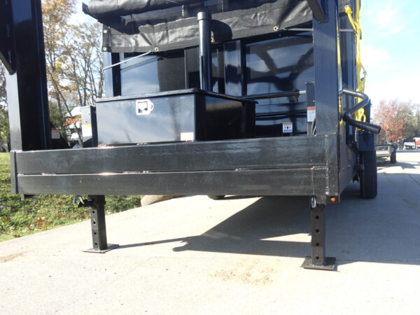 7x16 Gooseneck Telescopic I-Beam Dump Trailer 4ft Sides (2) 7K Axles - Image 10