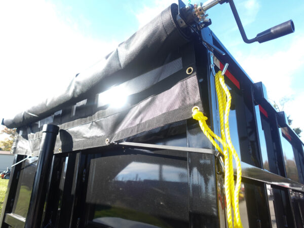 7x16 Gooseneck Telescopic I-Beam Dump Trailer 4ft Sides (2) 7K Axles - Image 11