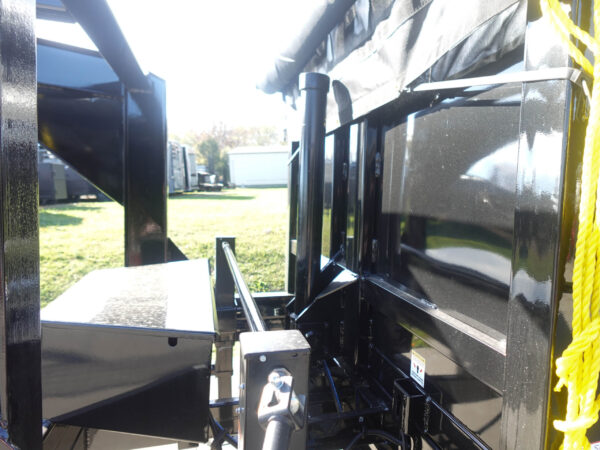 7x16 Gooseneck Telescopic I-Beam Dump Trailer 4ft Sides (2) 7K Axles - Image 12