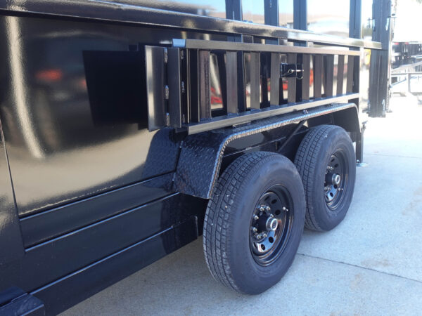 7x16 Gooseneck Telescopic I-Beam Dump Trailer 4ft Sides (2) 7K Axles - Image 13