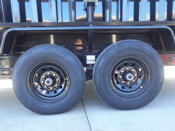 7x16 Gooseneck Telescopic I-Beam Dump Trailer 4ft Sides (2) 7K Axles - Image 14