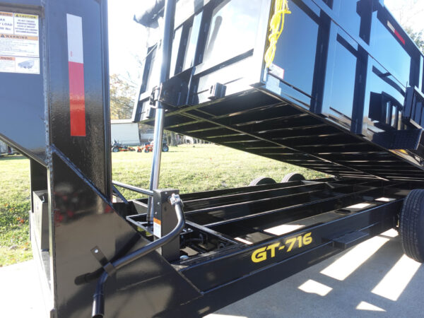 7x16 Gooseneck Telescopic I-Beam Dump Trailer 4ft Sides (2) 7K Axles - Image 17
