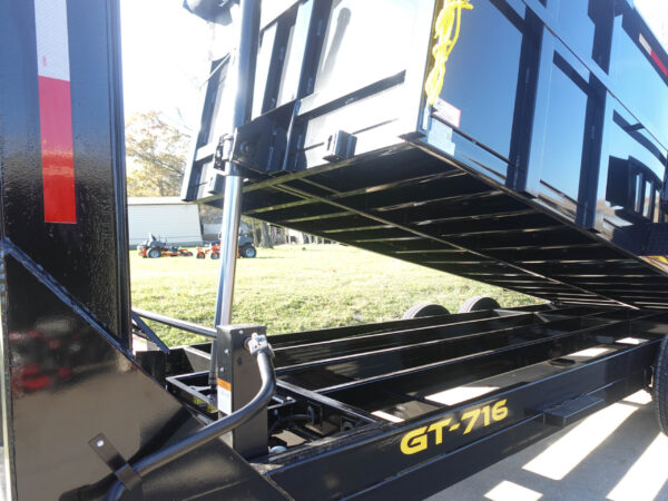7x16 Gooseneck Telescopic I-Beam Dump Trailer 4ft Sides (2) 7K Axles - Image 18