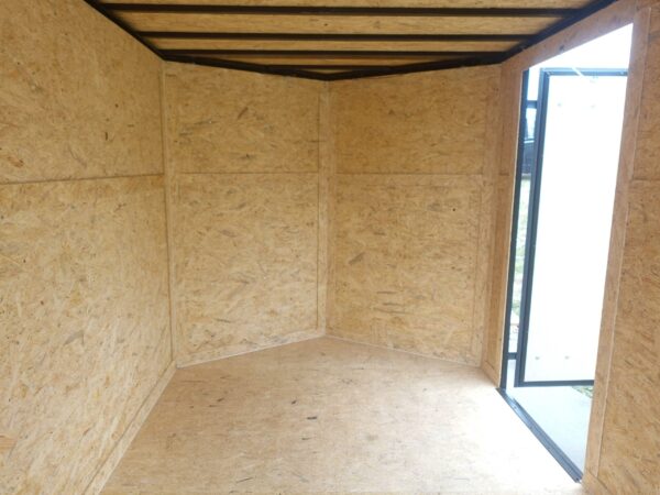 7x12 Enclosed Trailer White V-Nose Blackout Package 3,500lb Axle Storage - Image 14