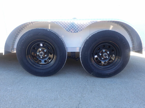 7x12 Tandem White V-Nose Enclosed Trailer - Image 11