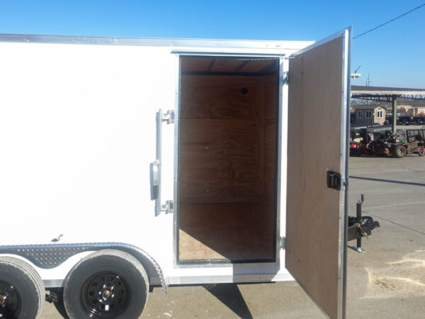 7x12 Tandem White V-Nose Enclosed Trailer - Image 10
