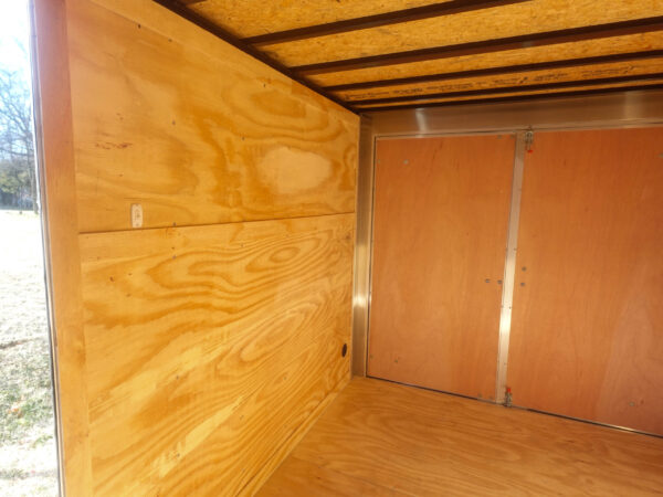 7x12 Tandem White V-Nose Enclosed Trailer - Image 21