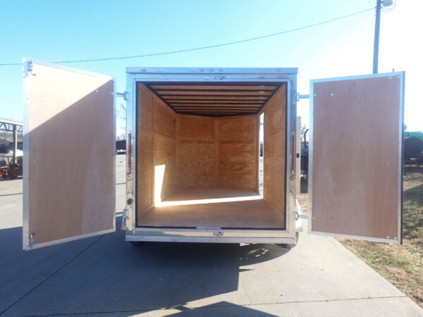 7x12 Tandem White V-Nose Enclosed Trailer - Image 12