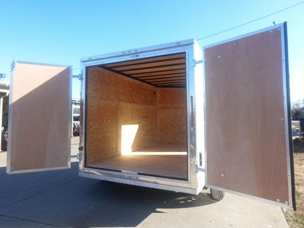 7x12 Tandem White V-Nose Enclosed Trailer - Image 13