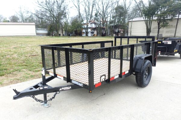 5x10 Dovetail Utility Trailer 2ft Mesh 3500lb Axle