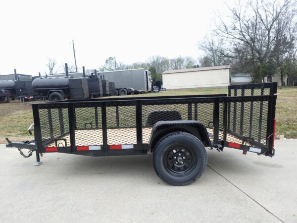 5x10 Dovetail Utility Trailer 2ft Mesh 3500lb Axle - Image 3