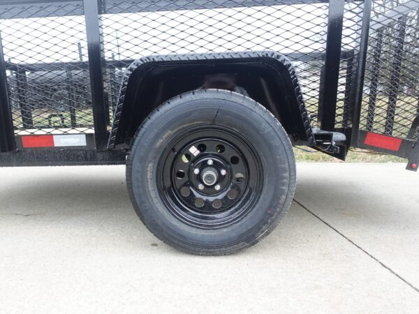 5x10 Dovetail Utility Trailer 2ft Mesh 3500lb Axle - Image 4