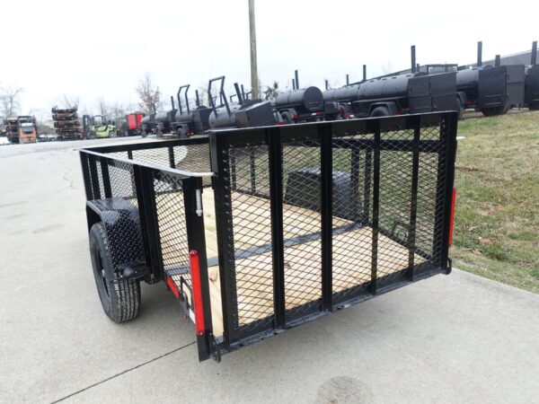 5x10 Dovetail Utility Trailer 2ft Mesh 3500lb Axle - Image 6