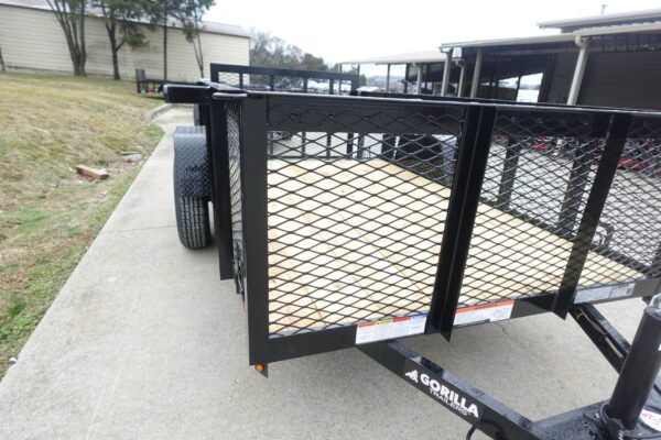 5x10 Dovetail Utility Trailer 2ft Mesh 3500lb Axle - Image 12